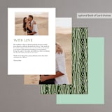 "Mountain View" - Menus in Pine green by Ariel Rutland - Back of Card Options