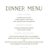 "Mountain View" - Menus in Pine green by Ariel Rutland - Detail