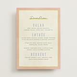 "Coastal Drift" - Menus in Caribbean Citrus by Pixel and Hank - Front