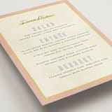 "Coastal Drift" - Menus in Caribbean Citrus by Pixel and Hank - Detail