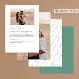"Painted Leaves" - Menus in Evergreen by Olivia Raufman - Back of Card Options