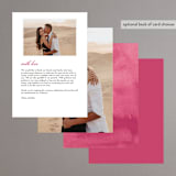 "Peeking Florals" - Menus in Fuchsia by Lori Wemple - Back of Card Options