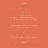 "Heritage Paisley" - Menus in Tangerine by Kanika Mathur - Detail