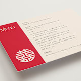 "Happy in Love" - Menus in Cream by Inkblot Design - Detail