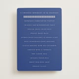 "two toned" - Menus in Marseille Bleu by Deborah Chou - Front