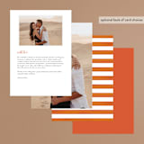 "Orange Blossoms" - Menus in Pearl by Susan Moyal - Back of Card Options