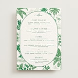"Tropical Toile" - Menus in Jade by Jenna Holcomb - Front