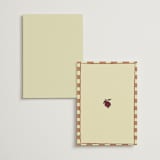 "Love Rests in a Garden" - Menus in Oat by Helena Vitto - Back of Card Options