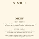 "Love Struck" - Menus in Pale Salmon Peach by The Social Type - Detail