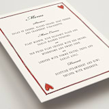 "Two Hearts" - Menus in Lily by Pati Cascino - Detail