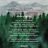 "Adventure Awaits" - Menus in Smoke by Elly - Detail