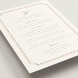 "Avery" - Menus in Dusty Pink by Jennifer Postorino - Detail