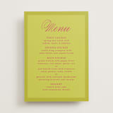 "Maximalist Poppies" - Menus in Flamingo by Morgan Kendall - Front