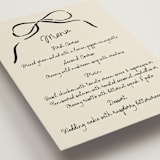 "Inkwoven" - Menus in Tuxedo by Jelena Vuletic - Detail