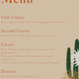 "boho desert" - Menus in Sand by Cass Loh - Detail