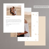 "Soar" - Menus in Cream by Phrosné Barwood - Back of Card Options