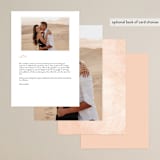"New Blossoms" - Menus in Peach by Olivia Raufman - Back of Card Options