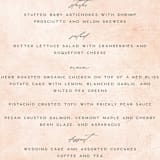 "New Blossoms" - Menus in Peach by Olivia Raufman - Detail