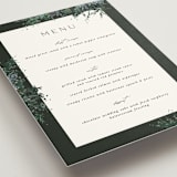 "Juniper" - Menus in Emerald by Kate Ahn - Detail