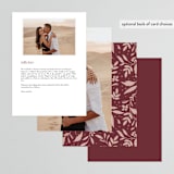 "Moment" - Menus in Rose by Erin German - Back of Card Options