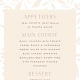 "Moment" - Menus in Rose by Erin German - Detail