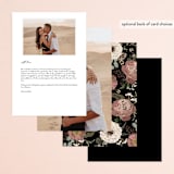 "Peonies & Sage" - Menus in Fawn by Susan Moyal - Back of Card Options