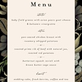 "Peonies & Sage" - Menus in Fawn by Susan Moyal - Detail