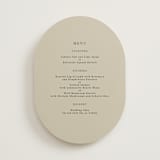 "Linen and Cloth" - Menus in Almond by Peony Rose Design - Front