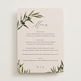 "Tuscan Hill" - Menus in Creme by Kate Ahn - Front