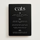 "Photographie" - Menus in Noir by Christie Garcia - Front