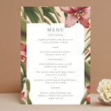 "Tropical Flowers" - Menus in Sunrise by Jennifer Holbrook - Front