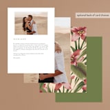 "Tropical Flowers" - Menus in Sunrise by Jennifer Holbrook - Back of Card Options