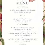 "Tropical Flowers" - Menus in Sunrise by Jennifer Holbrook - Detail