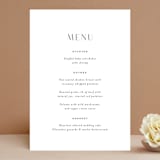 "More Than Words" - Menus in Bridal White by Design Lotus - Front