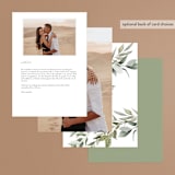 "More Than Words" - Menus in Bridal White by Design Lotus - Back of Card Options