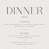 "classic names" - Menus in Ivory by Susan Asbill - Detail