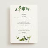 "Greenery" - Menus in Fern by Susan Moyal - Front