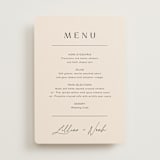 "Modern Aligned" - Menus in Creampuff by Carolyn MacLaren - Front