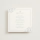 "Wild Roses" - Menus in Powder Blue by Kristen Smith - Front