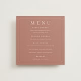 "Warm affection" - Menus in Dusty Rose by Stacey Meacham - Front