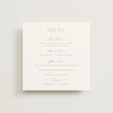 "Modern Air" - Menus in Dusty Blue by Stacey Meacham - Front