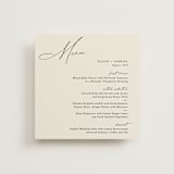 "Scripted Names" - Menus in Ecru by Hooray Creative - Front