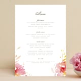 "Stately Florals" - Menus in Poppy by Lori Wemple - Front