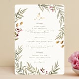 "Summer Love" - Menus in Sunflower by Wildfield Paper Co - Front
