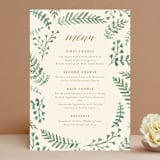 "Painted Ferns" - Menus in Cream by Amy Kross - Front
