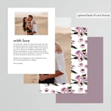 "Peony" - Menus in Ice Mist by Cass Loh - Back of Card Options