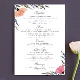 "Romantic Watercolor Flora" - Menus in Dhalia by Petra Kern - Front