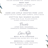 "Romantic Watercolor Flora" - Menus in Dhalia by Petra Kern - Detail