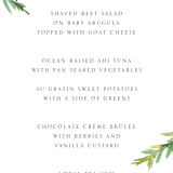"Simple Pine Branches" - Menus in Vanilla by Mere Paper - Detail