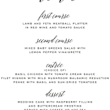 "Someone Like You" - Menus in Tuxedo by Design Lotus - Detail